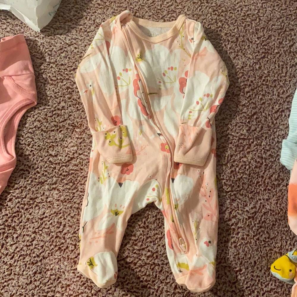 Little planet organics Carter’s new born onesie brand new washed without tags